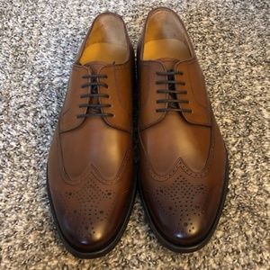 BRAND NEW Suit Supply Cognac Leather Derby Brogues